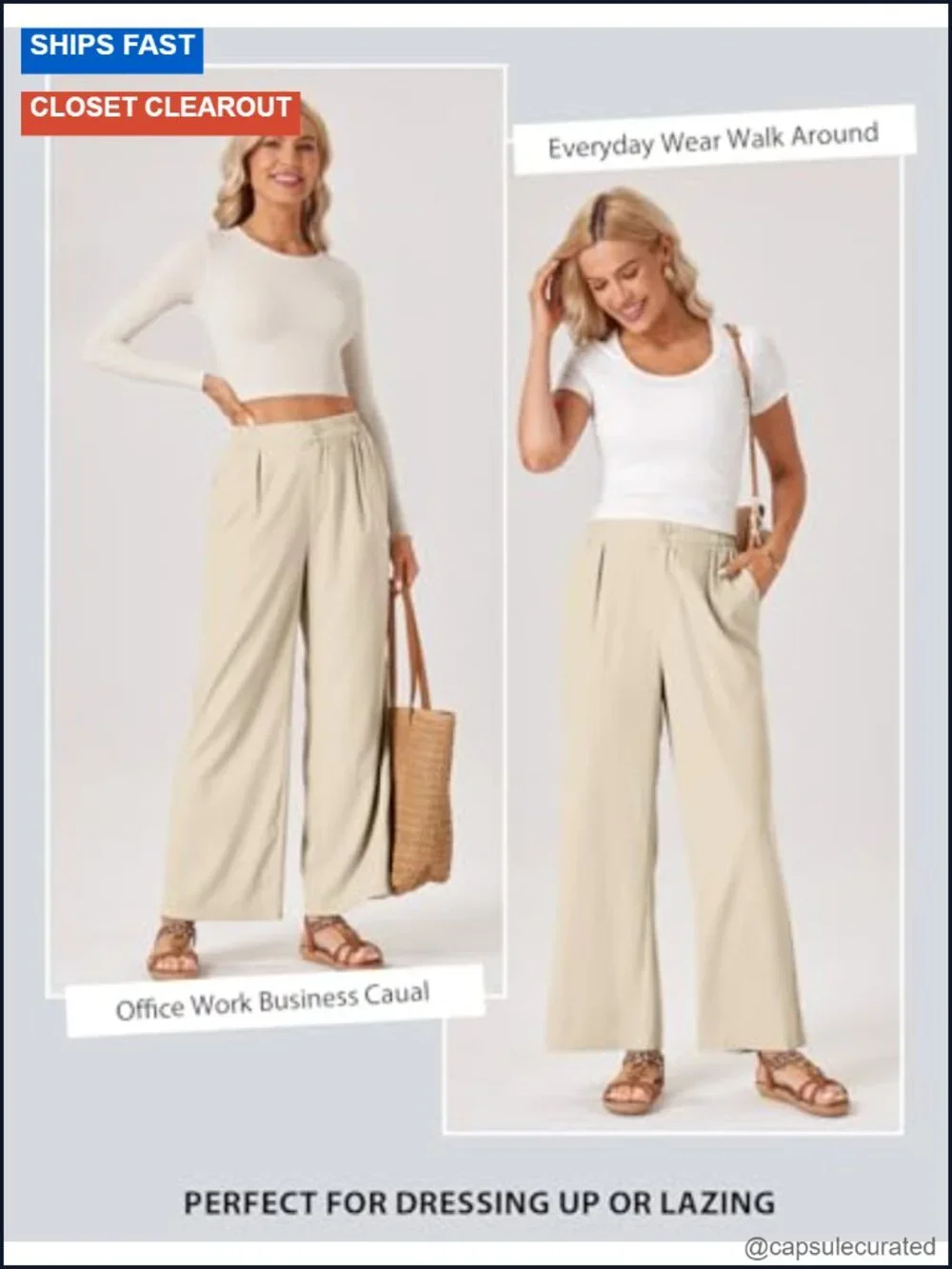 Button High Waist Wide Leg Palazzo Pants